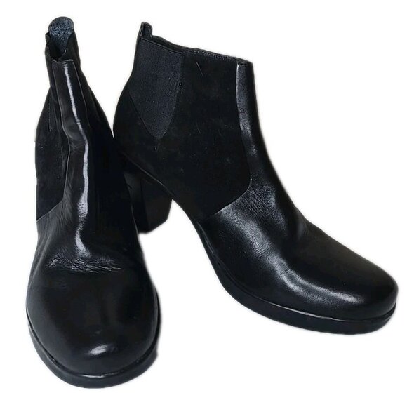 Dansko Black Suede Leather Tiffany Ankle Boots 2706100200 Women's Size US 11 - Picture 1 of 8